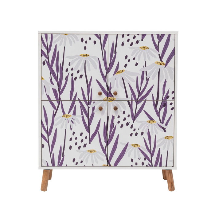 Hanah Home Multilüx Daisy Armario Multiusos Blanco y Azul Oscuro